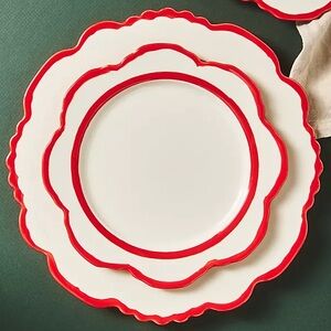 Anthropologie Lyla Stoneware Dinner Plates Set of 4